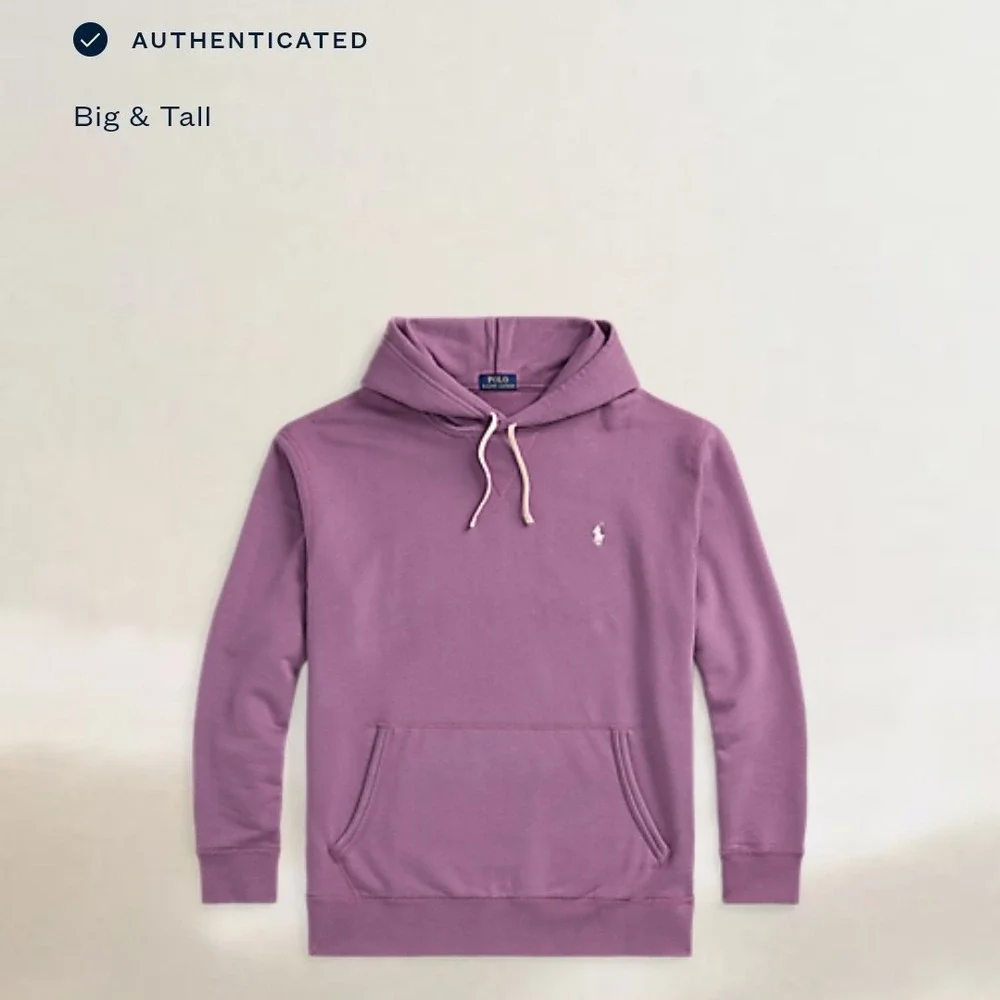 Polo Ralph Lauren Big & Tall Purple Pullover Hoodie Men's Size 4XB NWT $148